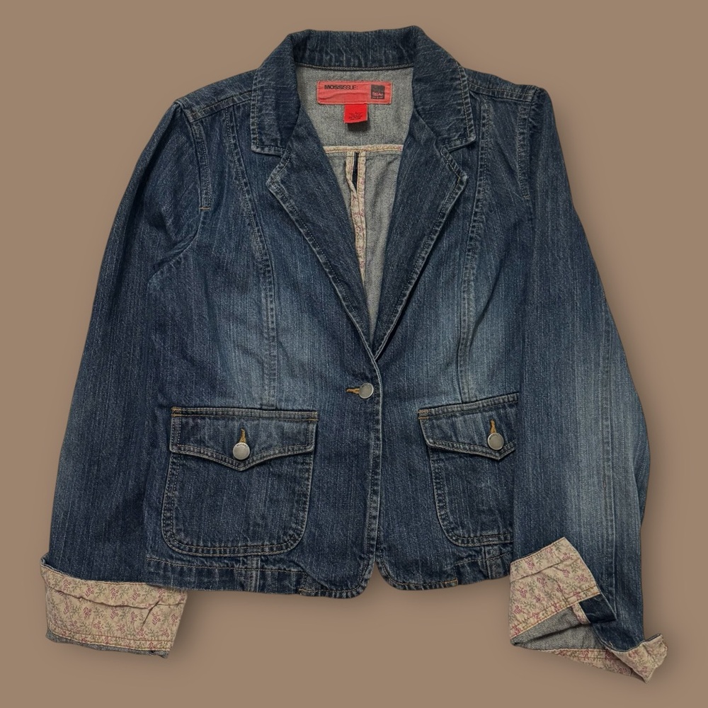 Vintage Y2K Denim/Floral Jacket